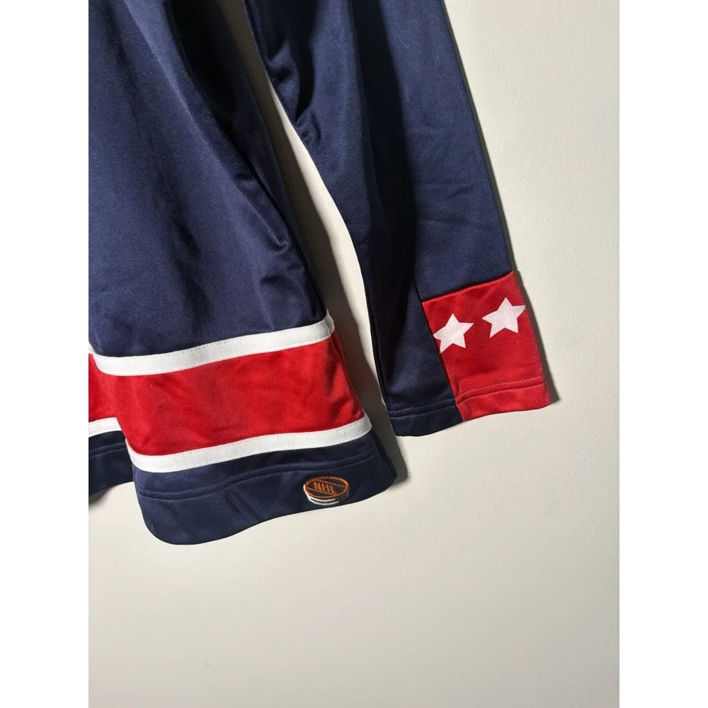 VTG Columbus Blue Jackets CCM Jersey Womens XS For Her NHL Hockey Navy Blue Y2K